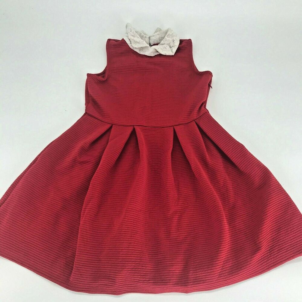 Copper Key Girl’s Red Collared Dress Kid’s Youth Size 6X